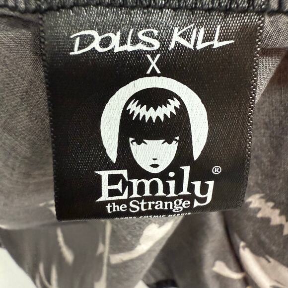 Dolls Kill X Emily The Strange Death Becomes You Shirt Dress Womens Sz XXS Black - Picture 8 of 9